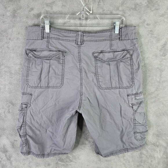 Mens Iron Co Gray Cargo Shorts Cotton Blend Stretch 11" Inseam Size 34 - Picture 7 of 11